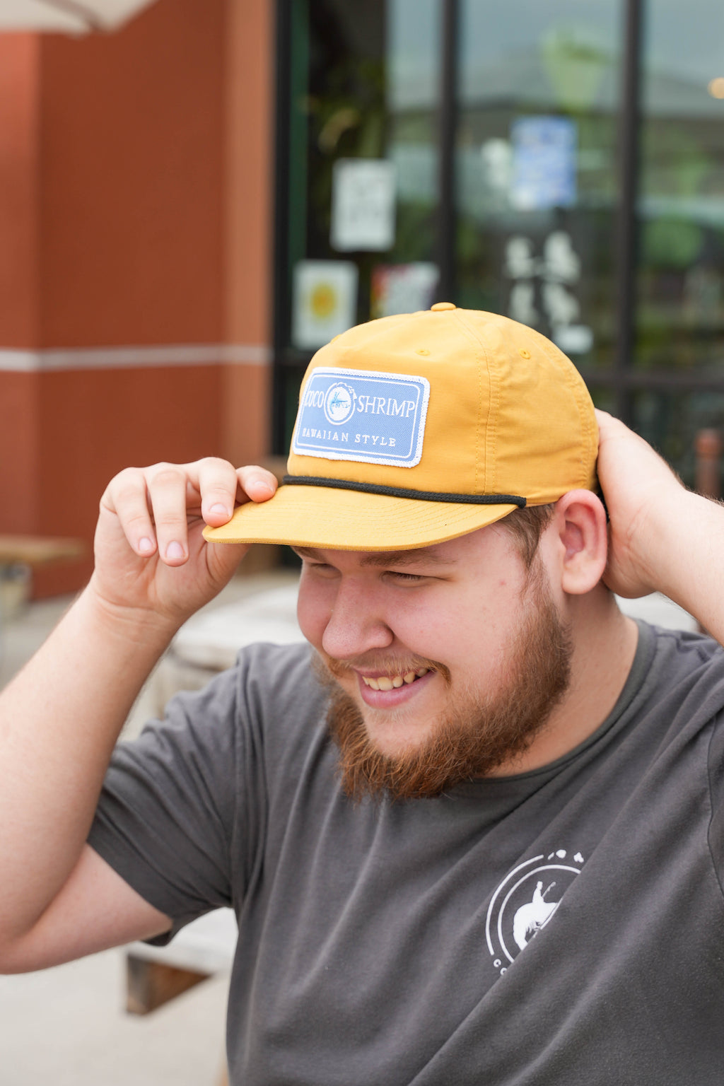 Rectangle Patch Rope Hat
