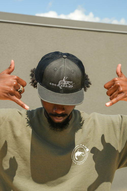 Embroidered Faded Trucker Hat